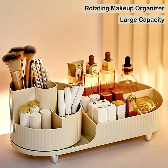Large Capacity Rotating Makeup Organizer